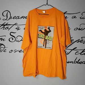 Men’s Out Of The Garage Comes DAD GONE MAD Orange Tee, XXL